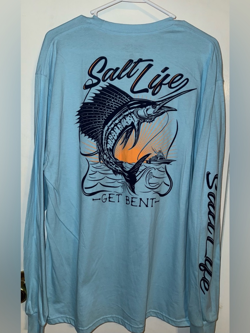 Salt Life Light Blue Pocket Long Sleeve Tee